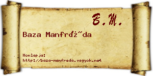 Baza Manfréda névjegykártya
